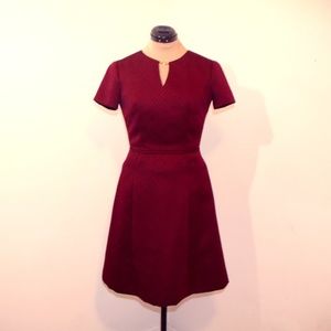 Maroon Quilted Dress || Tahari Arthur S. Levine